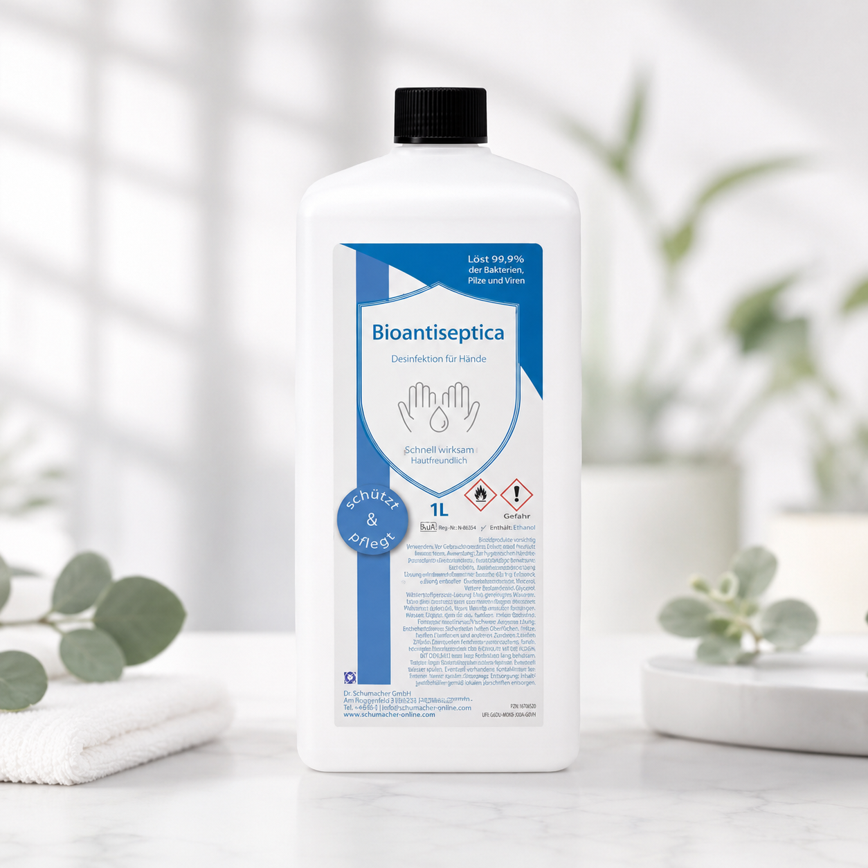 1 L Flasche Bioantiseptica-H Haut- und Händedesinfektion